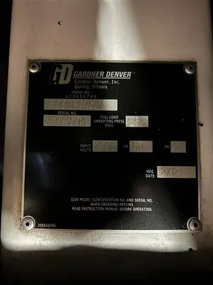 2012 GARDNER DENVER 308EFC753 High Pressure Air Compressors | Bud's Equipment Sales (3)