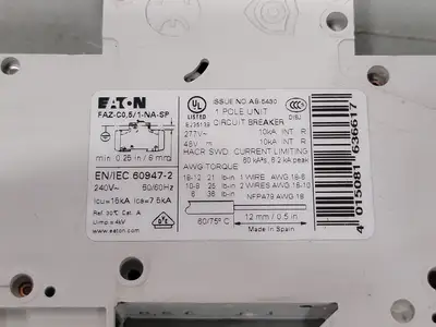 USED EATON FAZ-C0.5/1-NA-SP