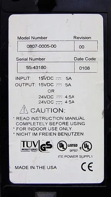 USED ITE 0807-0005-00