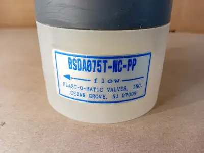 NEW PLAST-O-MATIC VALVES, INC. BSDA075T-NC-PP