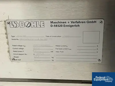 USED Bohle 48" x 48" Bohle Bin Stand, Type BCK200, S/S