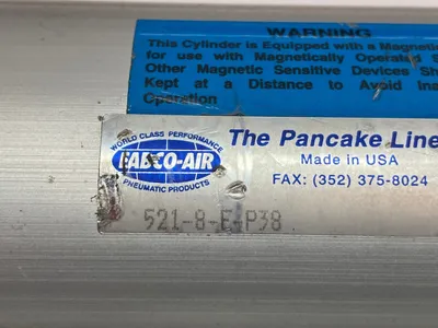 521-8-E-P38 | Fabco-Air  Pneumatic Cylinder - Used