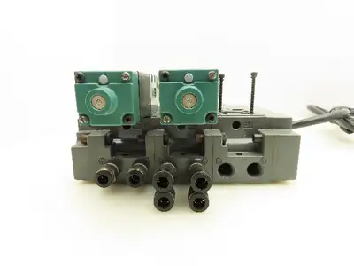 Numatics MK15 Pneumatic Solenoid Valve 3-Pos 24VDC Flexiblock 3-Station Manifold