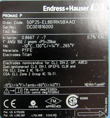 NEW ENDRESS + HAUSER 50P25-EL8B1RK5BAAD FLOW SENSOR PROMAG P 50P25EL8B1RK5BAAD