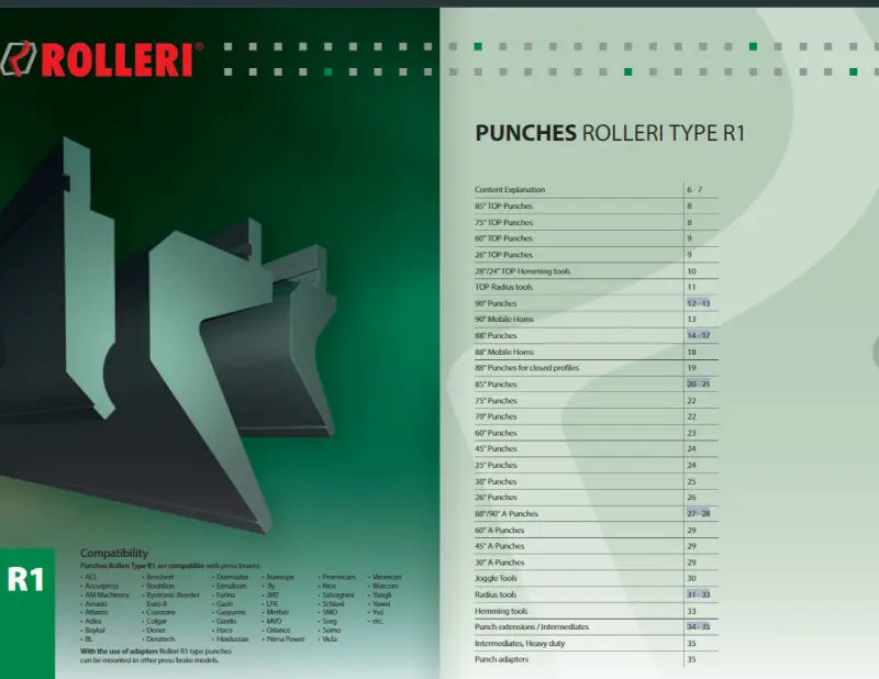 Rolleri Press Brake Tools Brochure