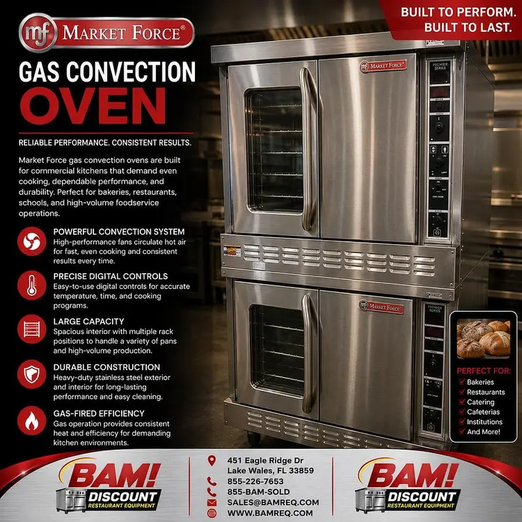 Used MARKET FORCE 013490 Ovens Florida US | BAM Discount Restaurant Equipment #1393605
