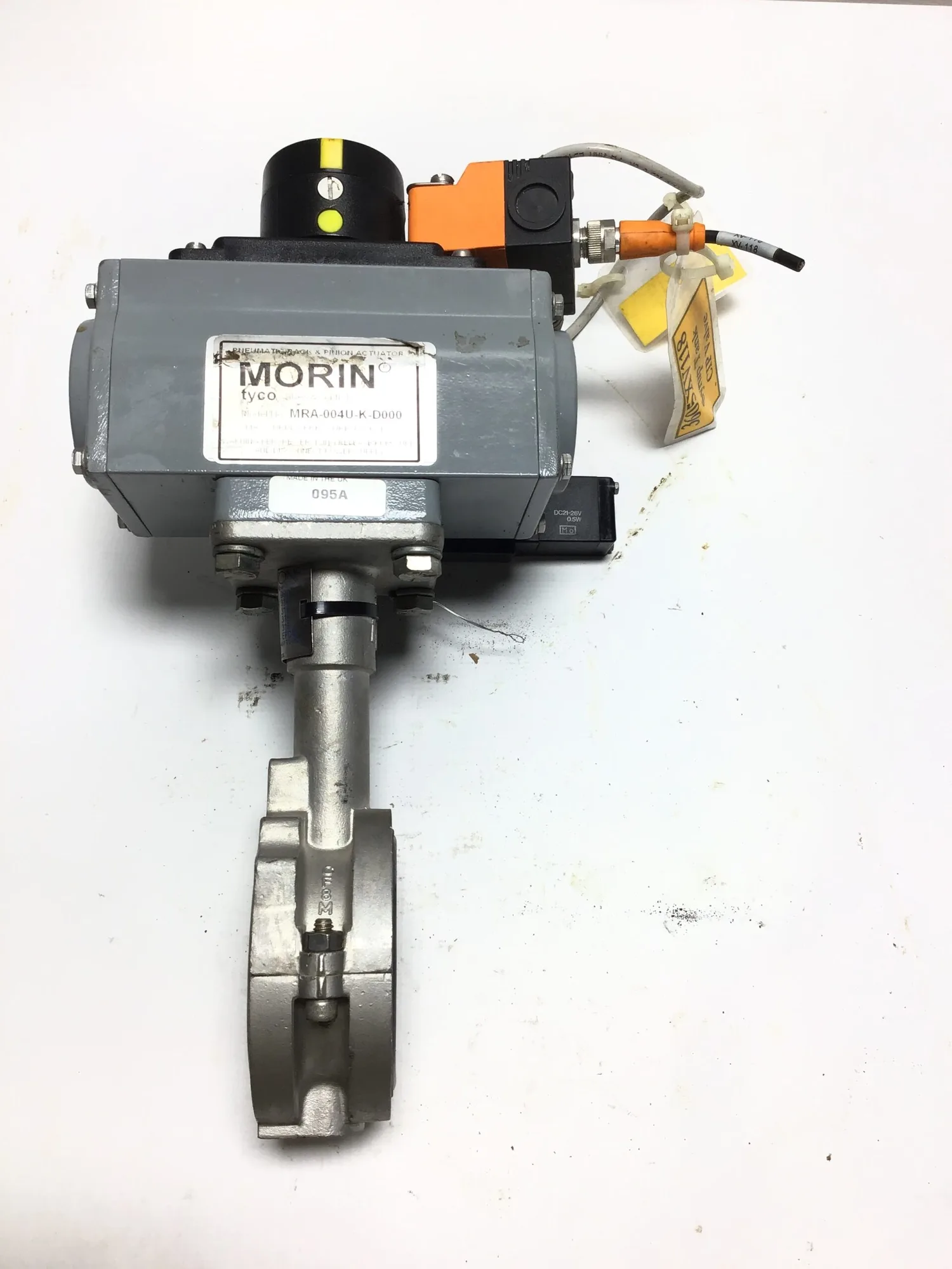 Morin Tyco MRA-004U-K-D000 Pneumatic Rack & Pinion Actuator