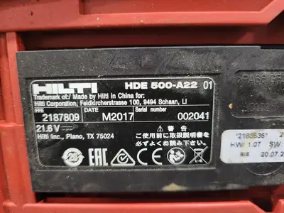 Used HILTI HDE 500-A22 Power & Hand Tools (Misc) British Columbia CA | Lenmark #279186