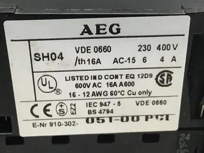 USED AEG MOTOR CONTROL SH04 40E