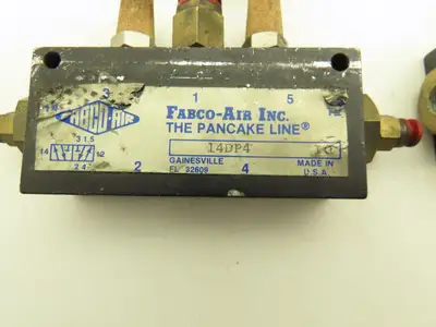Fabco-Air 14DP-4 Double Pilot 4-Way Pneumatically-Actuated Pilot Valve Lot of 7