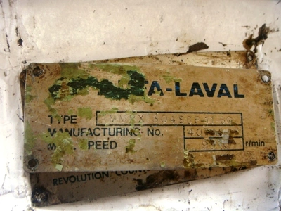 (2) Alfa-Laval MMPX 304 SGP-11-60 oil purifiers, 316SS.
