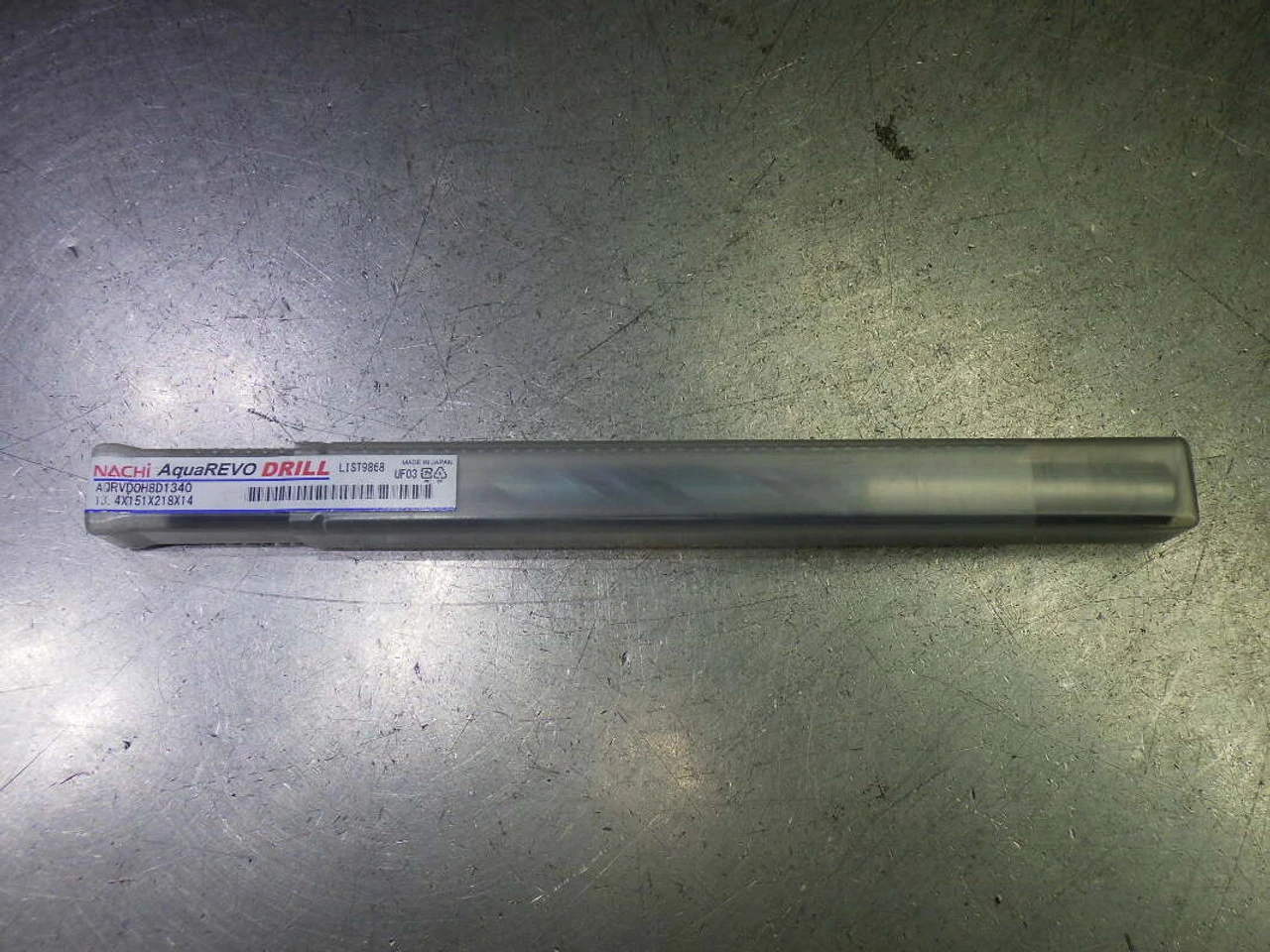 Nachi AquaREVO 13.4mm Coolant Thru 8xD Carbide Drill AQRVD0H8D1340 (LOC2583A)