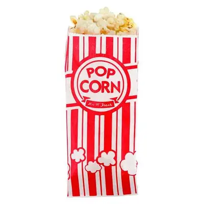Carnival King 3 1/2" x 2 1/4" x 8 1/4" Popcorn Bag - 1000 / Case