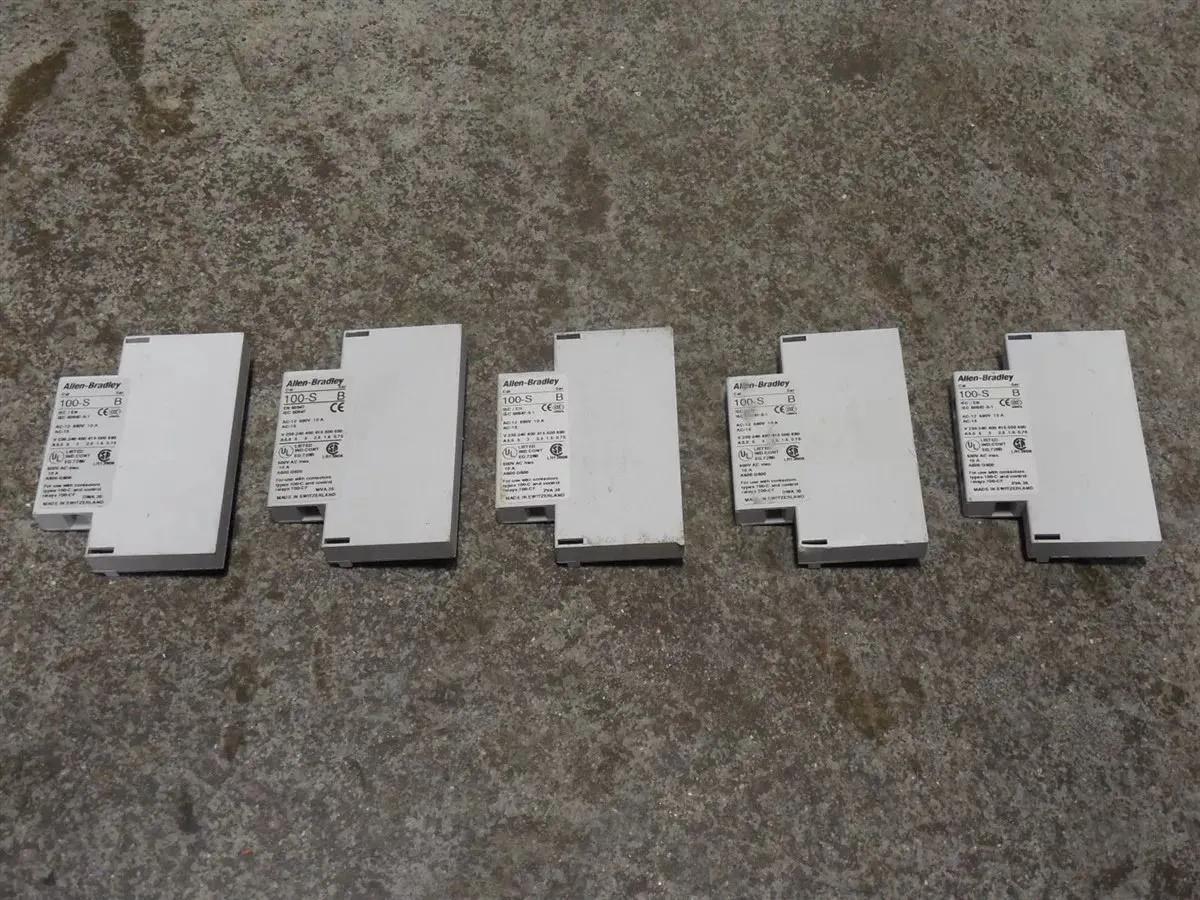 Lot of 5 Allen Bradley 100-S Auxiliary Contact Modules Series B Used