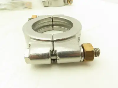 TL China 13MHP-2-304 Double Bolted Sanitary Clamp 2" Pipe High Pressure Lot of 7