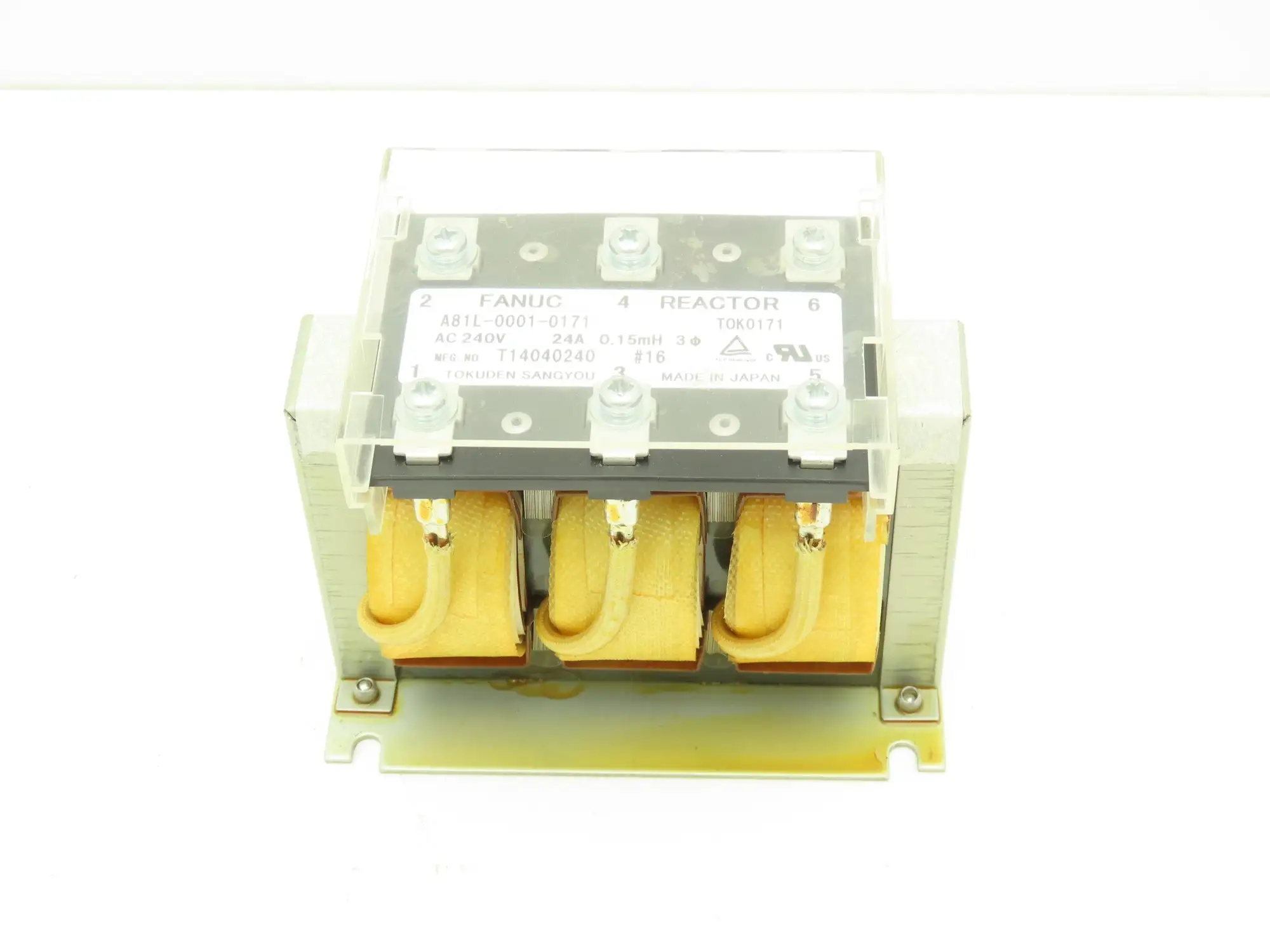 FANUC A81L00010171 A81L-0001-0171 Line Reactor 0.15mH 24A 240VAC 3Ph