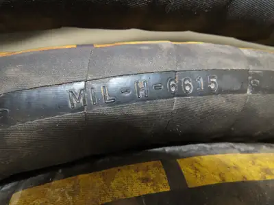 Buckeye Rubber MIL-H-6615 Transfer Hose 1-1/2" x 35'  w/Brass Fittings