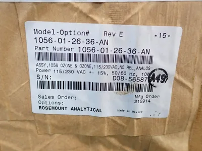 New | in-Stock EMERSON 1056012636AN Analyzer Testers | HGR 24 #744217
