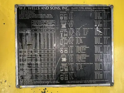 4466-600 W.F. Wells 9″ x 18″ W-9 Double Column Horizontal Band Saw / Series 1- Hydraulic Control