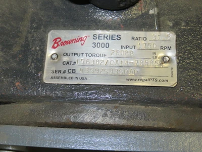Browning Series 3000 Gear Drive Catalog # 56382/CA14-78585 Unused Condition!