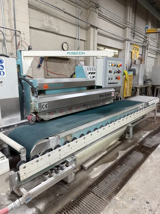 Used 2014 POSEIDON Mitre Splash Polishing Machinery including Buffers Michigan US | STONE EQUIPMENT WAREHOUSE #921994