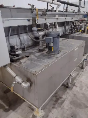 3 STAGE X 12" WIDE FLO-MATIC MODEL #C20-2-1BELT CONVEYOR STAINLESS STEEL HEATED PARTS WASHER: STOCK #17034