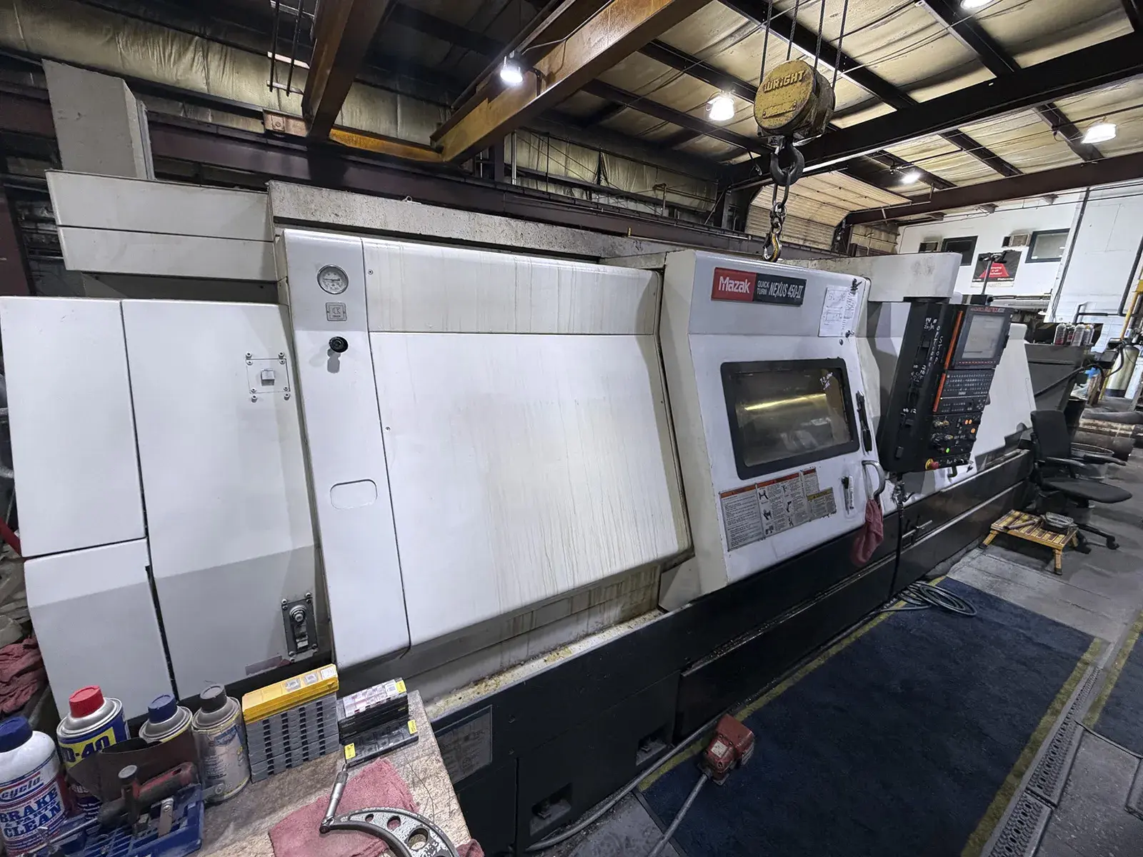 Used 2008 MAZAK QTN 450 II 118" BETWEEN CENTERS Swiss Type Automatic Screw Machines Illinois US | Machinery Marketing International #1543108