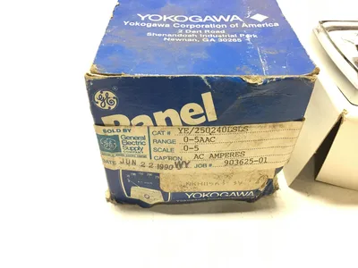 Yokogawa YE/250240LSLS Panel Meter 0-5 AC Amperes Range