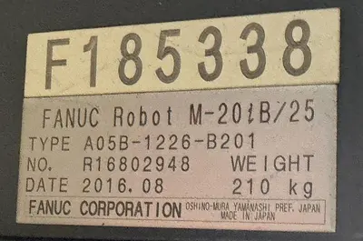 Used 2016 FANUC M-20IB/25 Robots Michigan US | RAB Industries, Inc. #184498