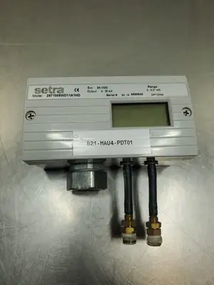 Used Setra 2671005WD11A1HD Pressure Differential Sensor, 24VDC, 4-20mA Pressure Transmitters South Carolina US | Palmetto Automation #1539757