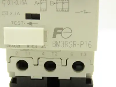 Fuji Elec BM3RSR-P16 Manual Starter .1-.16A  Adj Overload w Contactor Lot of 2