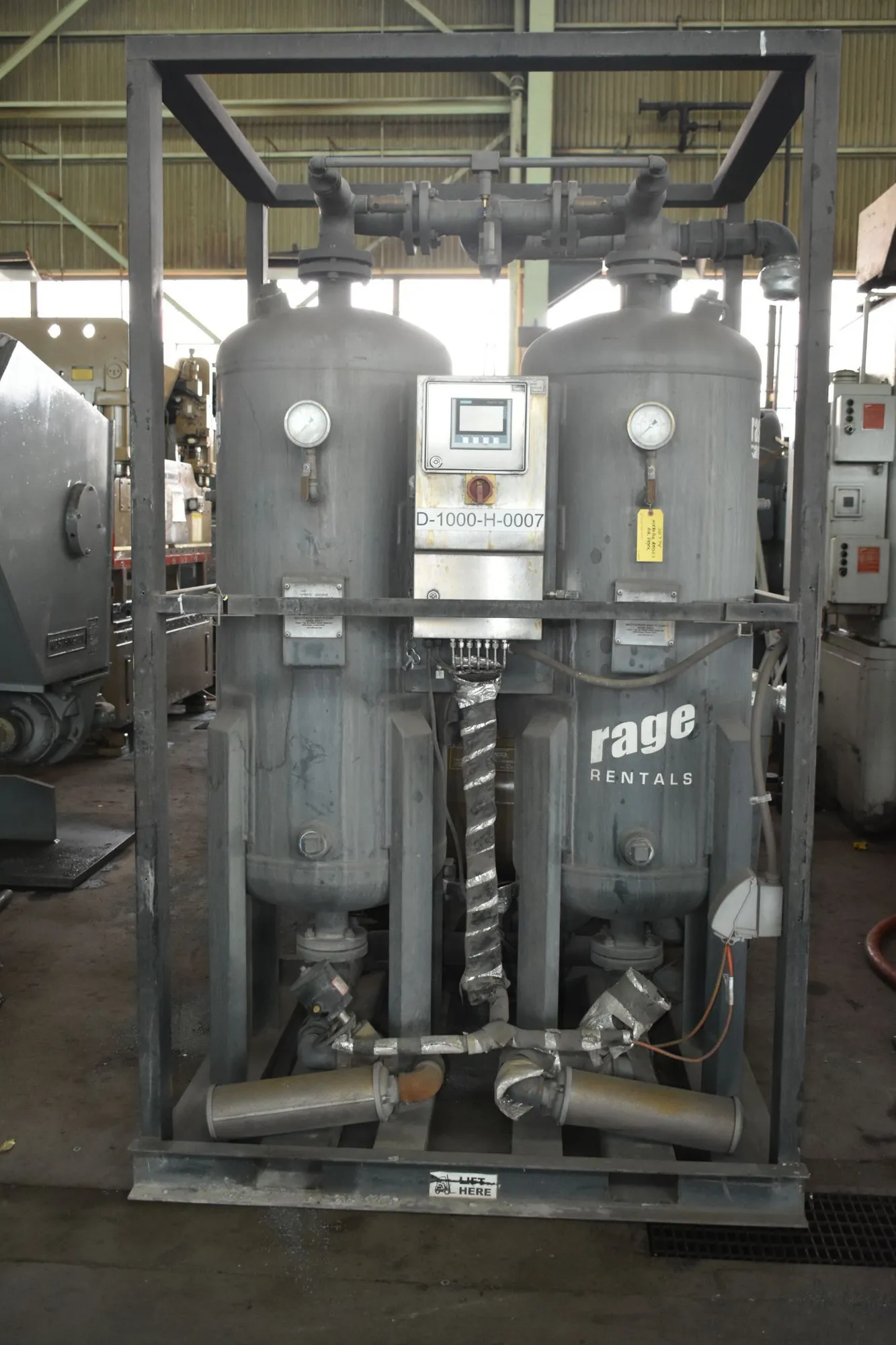 100 PSI MIKROPOR AMERICA "MHL-DWG-1000" DESICCANT AIR DRYER