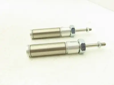 SMC NCMB075-0100T Pneumatic Air Cylinder 3/4"Bore 1"Stroke Spring Ext  Lot of 2