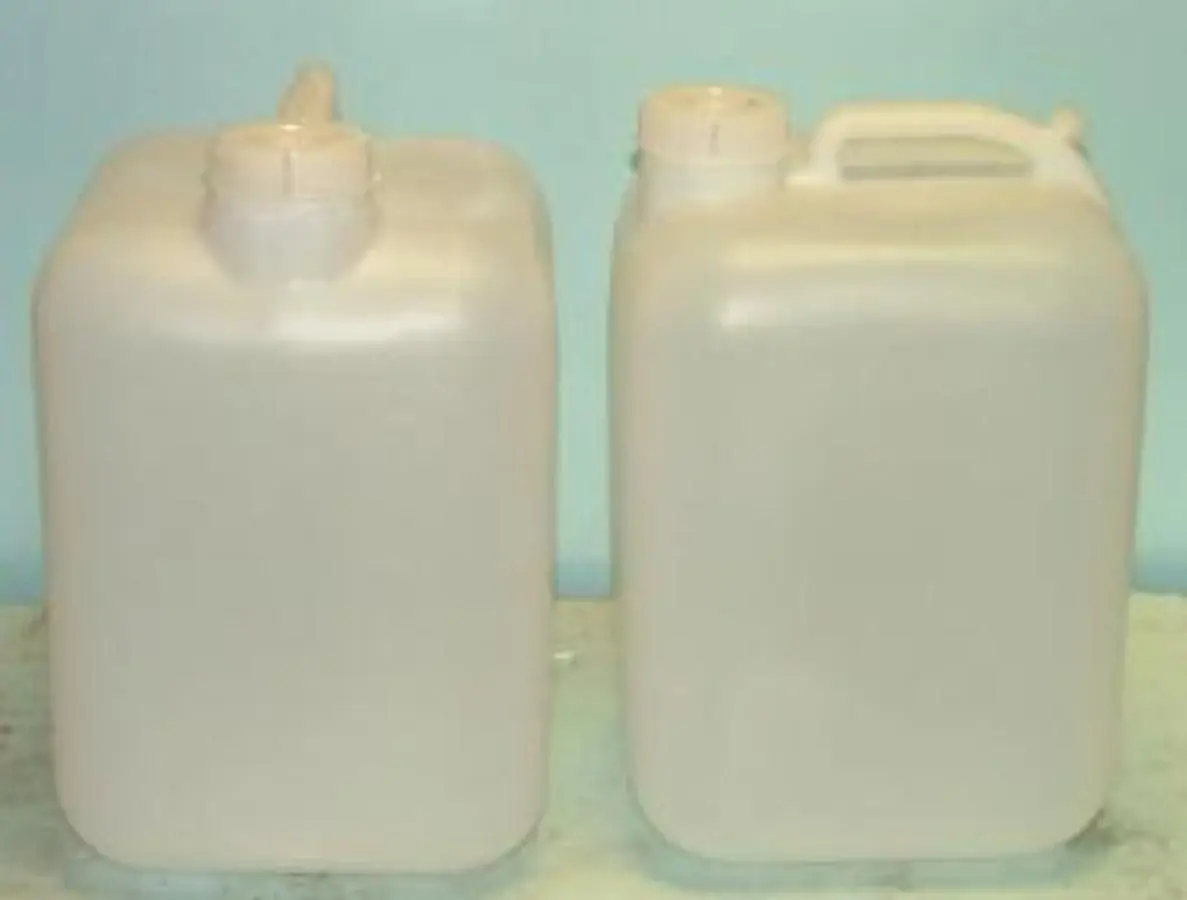 QTY. 2. 5 US GALLONS PLASTIC BOTTLES HEDWIN....