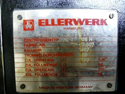 Ellerwerk 936H cGMP peeler centrifuge, Hastelloy C-4.