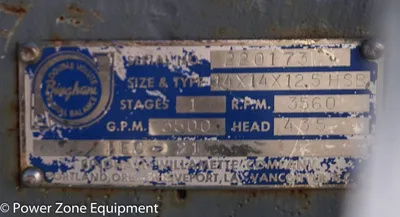 USED SULZER BINGHAM 14X14X12.5 HSB