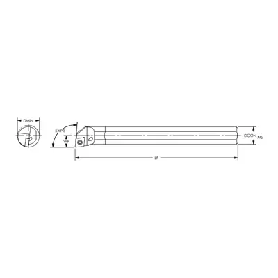 Ultra-Dex .92" Coolant Thru Carbide Boring Bar 3/4" Shank E12S SDNCR3 (LOC1240B)