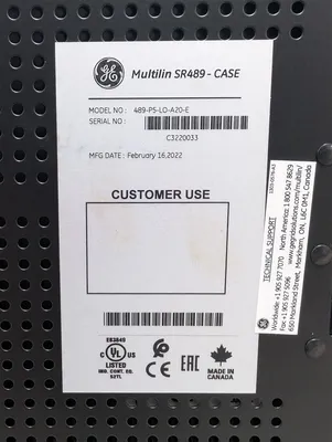 General Electric Multilin 489-P5-LO-A20-E Generator Management Relay New NIB