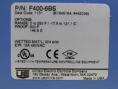 USED UNITED ELECTRIC F400-6BS