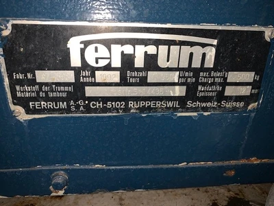 (4) Ferrum DSZ-URF 1250/630 perforate basket centrifuges, 316L SS.