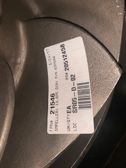 Stainless Steel Impeller for Goulds 3196 8x10-15 pump New Storeroom Spare