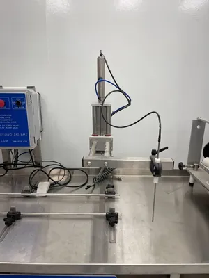 USED 2021 INLINE FILLING SYSTEMS Single Head Bench top Semi-Automatic N₂ Gas Dosing Filler