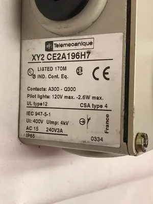 Used TELEMECANIQUE XY2CE2A150 Miscellaneous Equipment (Electrical & Power) Ohio US | Surplus Asset Holdings #1363972