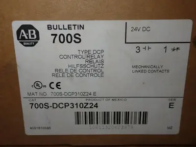 New | in-Stock ALLEN BRADLEY 700SDCP310Z24 Relays & Switches | HGR 24 #739678