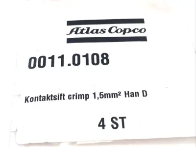 USED ATLAS COPCO CONTACT 1.5MM² HAN D Q 7/0, 90011.0108