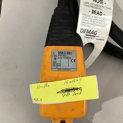 Demag DSK3 S01 Chain Hoist Control Switch 9Ft Lead IP55 A300 CSA ENC4 COF CSA4