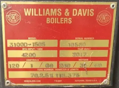 USED 2017 WILLIAMS & DAVIS 3100D-150S