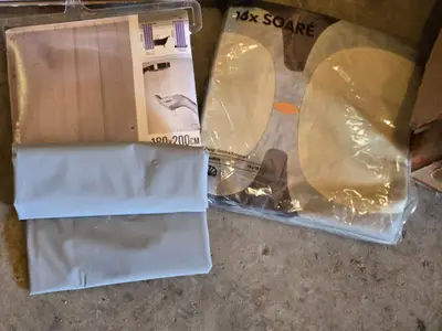 Plumbing and Home Improvement Items including Delta Faucet, Curtain Rods, and Shower Curtain - Conditions Untested
