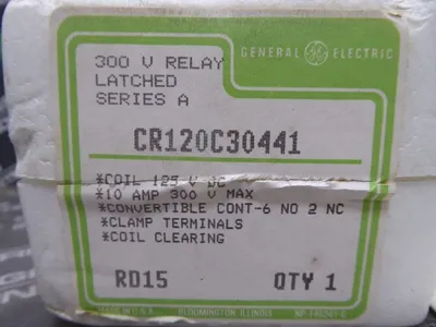 General Electric CR120C30441 Relay Ser.A 10 A 300 V 125VDC Coil New NIB