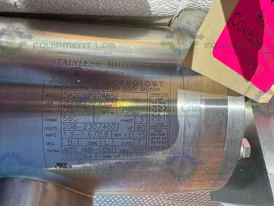 NEW STAINLESS MOTORS SA2C02N04B5T WASHDOWN DUTY MOTOR W/ LIGHTNIN SR MIXER 0.5 HP